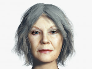 Judi Dench 3D Rigged model ready for animation 3D Model