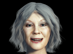 Judi Dench 3D Rigged model ready for animation Modelo 3D