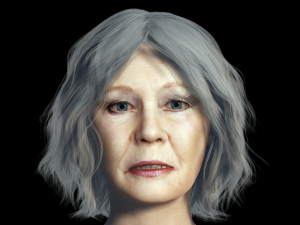 Judi Dench 3D Rigged model ready for animation Modelo 3D