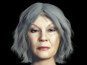 Judi Dench 3D Rigged model ready for animation Modelo 3D