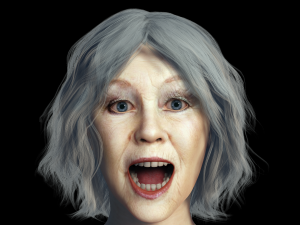 Judi Dench 3D Rigged model ready for animation Modelo 3D