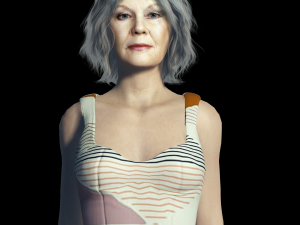 Judi Dench 3D Rigged model ready for animation Modelo 3D