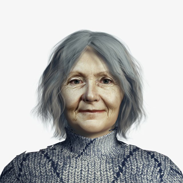 Old Women 3D Rigged model ready for animation 3D-Modell .c4d .max .obj .3ds .fbx .stl .blend 