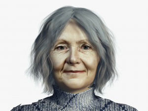 Old Women 3D Rigged model ready for animation 3D Model