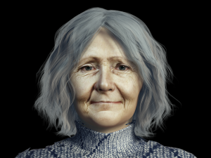 Old Women 3D Rigged model ready for animation 3D-Modell