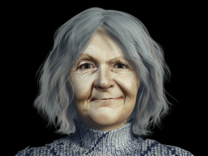 Old Women 3D Rigged model ready for animation 3D-Modell