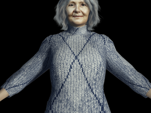 Old Women 3D Rigged model ready for animation 3D-Modell