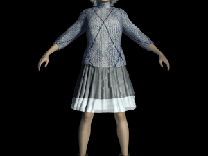 Old Women 3D Rigged model ready for animation 3D-Modell