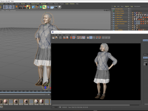 Old Women 3D Rigged model ready for animation 3D-Modell