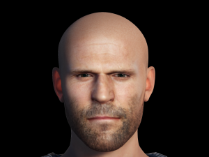 Jason Statham 3D Rigged model ready for animation Modelo 3D