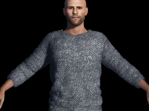 Jason Statham 3D Rigged model ready for animation Modelo 3D
