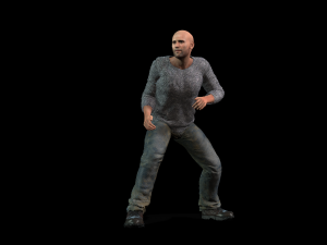 Jason Statham 3D Rigged model ready for animation Modelo 3D