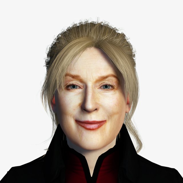 Meryl Streep 3D Rigged model ready for animation 3D Модель .c4d .max .obj .3ds .fbx .stl .blend 
