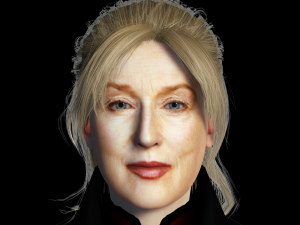 Meryl Streep 3D Rigged model ready for animation 3D Модель