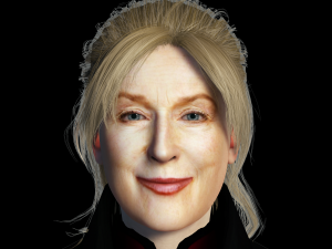 Meryl Streep 3D Rigged model ready for animation 3D Модель