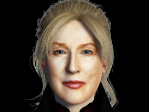 Meryl Streep 3D Rigged model ready for animation 3D Модель