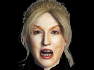 Meryl Streep 3D Rigged model ready for animation 3D Модель