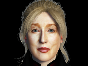 Meryl Streep 3D Rigged model ready for animation 3D Модель