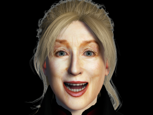 Meryl Streep 3D Rigged model ready for animation 3D Модель