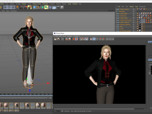 Meryl Streep 3D Rigged model ready for animation 3D Модель