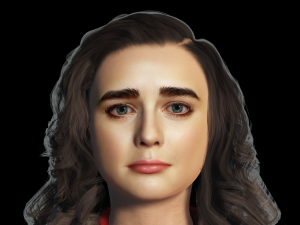 Joey King 3D Rigged model ready for animation Model 3D