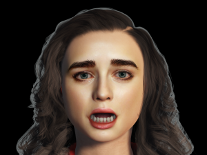Joey King 3D Rigged model ready for animation Model 3D