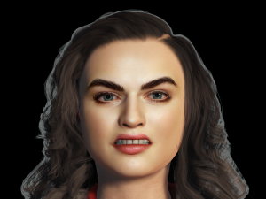 Joey King 3D Rigged model ready for animation Model 3D