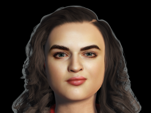 Joey King 3D Rigged model ready for animation Model 3D