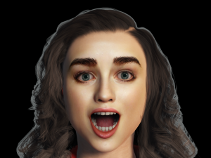 Joey King 3D Rigged model ready for animation Model 3D