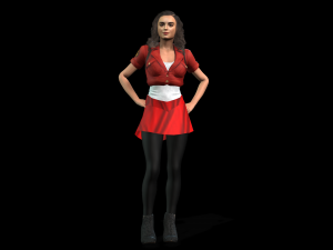 Joey King 3D Rigged model ready for animation Model 3D