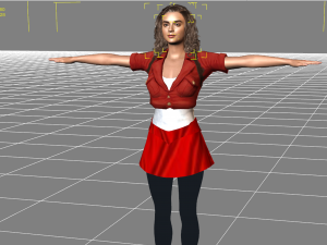 Joey King 3D Rigged model ready for animation Model 3D