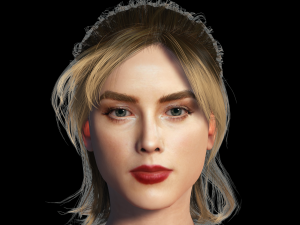Amber Heard 3D Rigged model ready for animation 3D Model