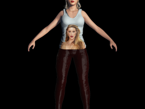 Amber Heard 3D Rigged model ready for animation 3Dモデル
