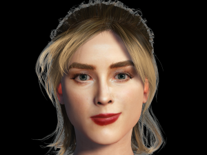 Amber Heard 3D Rigged model ready for animation 3Dモデル