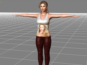 Amber Heard 3D Rigged model ready for animation 3Dモデル