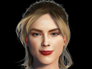 Amber Heard 3D Rigged model ready for animation 3Dモデル