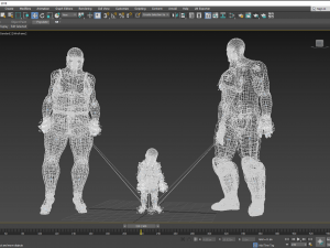 Mr Z Family 3D Rigged 3 model ready for animation 3D 模型