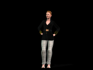 Tilda Swinton 2 3D Rigged model ready for animation 3D Model