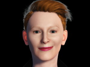 Tilda Swinton 2 3D Rigged model ready for animation 3D Model