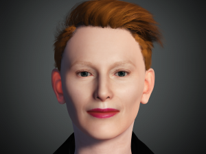 Tilda Swinton 2 3D Rigged model ready for animation 3D Model