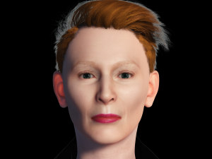Tilda Swinton 2 3D Rigged model ready for animation 3D Model