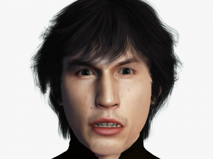 Adam Driver 3D Rigged model ready for animation 3D Model