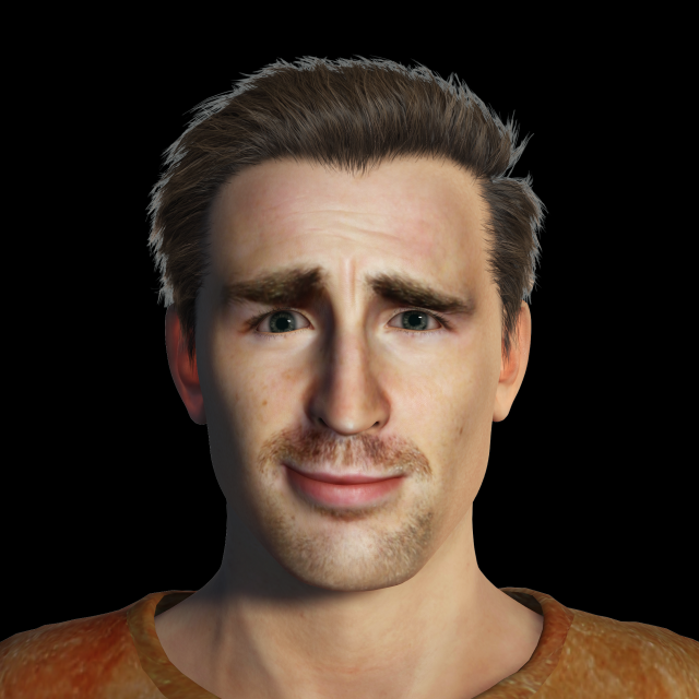 Chris Evans 3D Rigged model ready for animation Modèle 3D .c4d .max .obj .3ds .fbx .stl .blend 