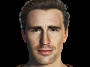 Chris Evans 3D Rigged model ready for animation Modèle 3D
