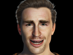 Chris Evans 3D Rigged model ready for animation Modèle 3D