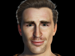 Chris Evans 3D Rigged model ready for animation Modèle 3D