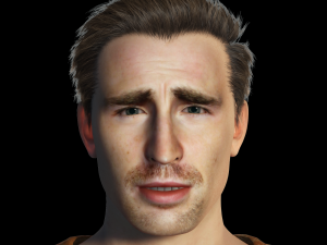 Chris Evans 3D Rigged model ready for animation Modèle 3D