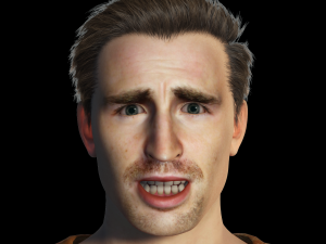 Chris Evans 3D Rigged model ready for animation Modèle 3D