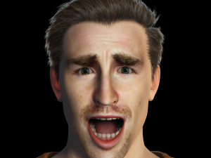 Chris Evans 3D Rigged model ready for animation Modèle 3D