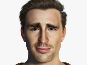 Chris Evans 3D Rigged model ready for animation Modèle 3D